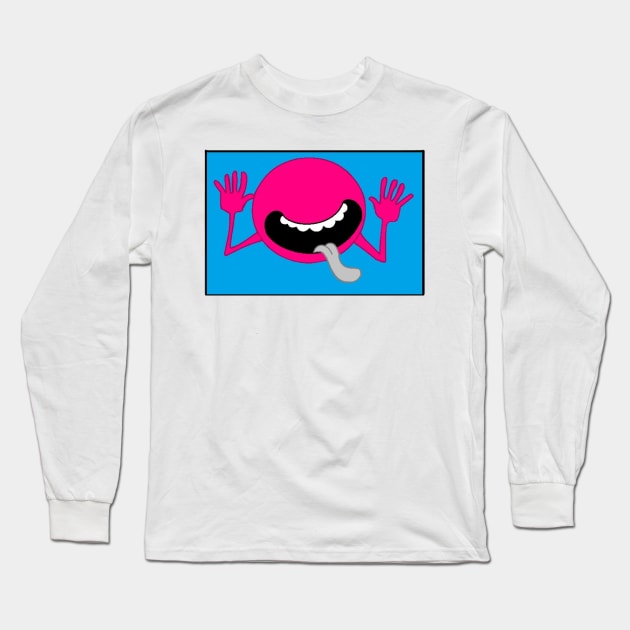 Hitchhiker face Pink Long Sleeve T-Shirt by CobaltMonkee